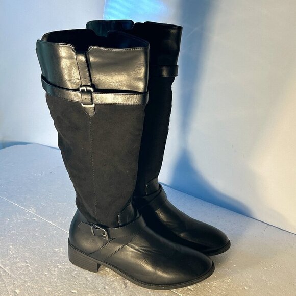 Rampage SZ 9W Ireena Knee High Wide Calf Riding Boot equestrian western moto - Picture 1 of 8